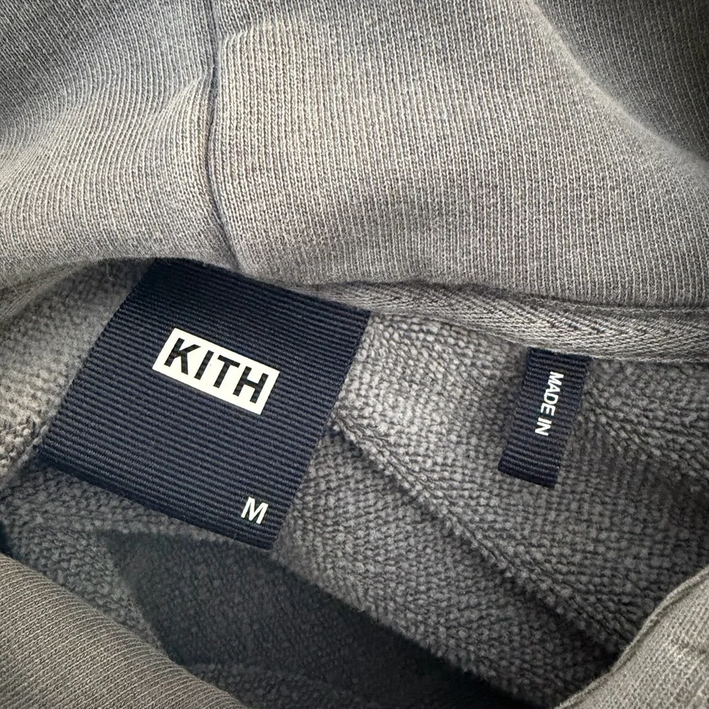 Kith Nelson Island Stone Washed Cotton Fleece Kith Script Embroidered Hoodie